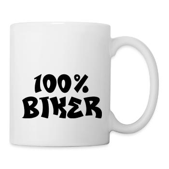 100% biker - Mug blanc - blanc - Droite