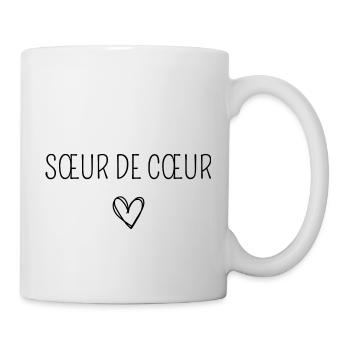 Coeur de sœur - Mug blanc - blanc - Droite