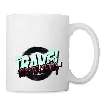 camping beer travel typography eat sleep travel - Tasse - Weiß - Rechts