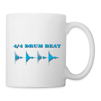 Drumbeat waveform - Tasse - Weiß - Rechts