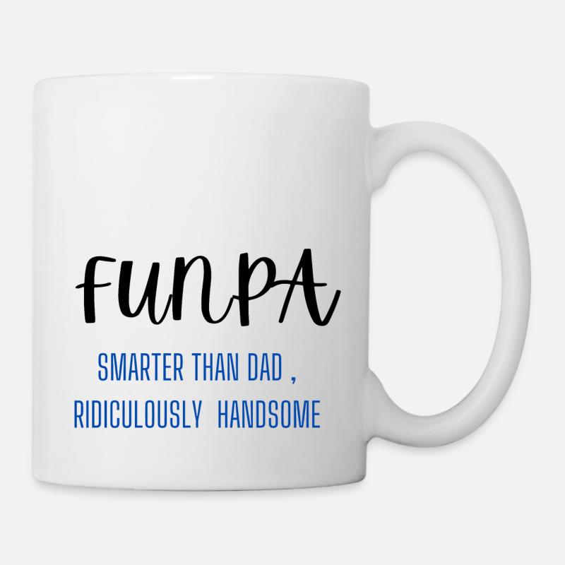 FUNPA schlauer als Papa, Opa Geburtstag - Tasse - Weiß