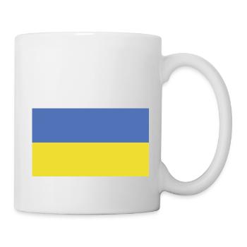 Ukraine Flagg Flage - Tasse - Weiß - Rechts