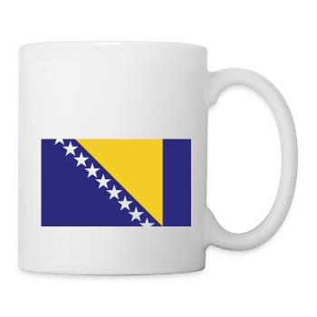 Bosnien H Flagge Bosna - Tasse - Weiß - Rechts