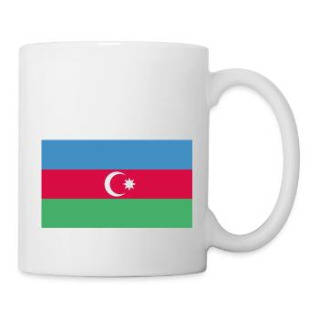 Aserbaidschans Flagge WM EM - Tasse - Weiß - Rechts