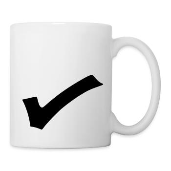 Crochet Emoji Esquisse Dessin Noir - Mug blanc - blanc - Droite