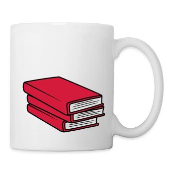 3 Books Stack Design - Mug - white - Right