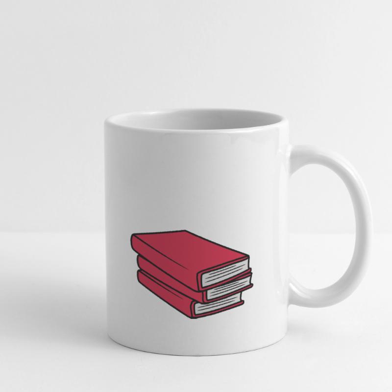 3 Books Stack Design Mug