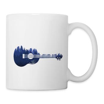 Natur Wald Musik Ukulele Gitarre Bäume Instrument - Tasse - Weiß - Rechts