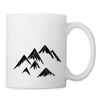 Montagnes Randonnée Montagne Aventure Vecteur de voyage gratuit 2 - Mug blanc - blanc - Droite