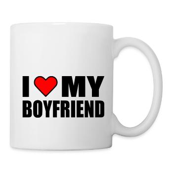I love my boyfriend - Tasse - Weiß - Rechts