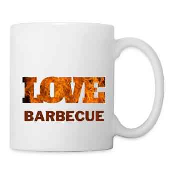 T-Shirt Love Barbecue Grillen Sommer Mann Geschenk - Tasse - Weiß - Rechts