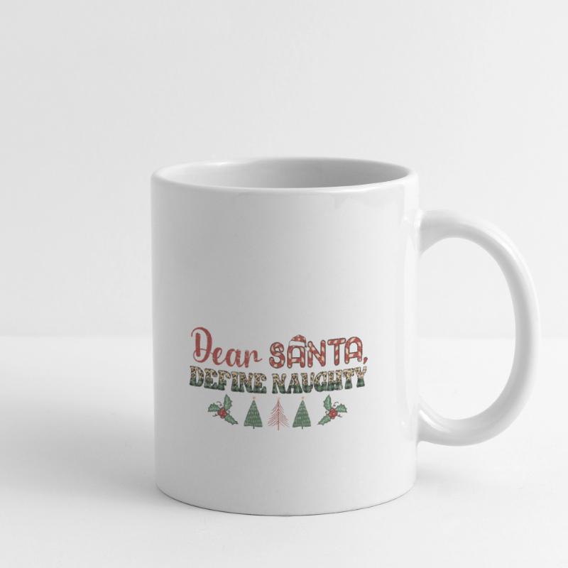 Joyeux Noël, Noël, Pull moche, Père Noël Mug blanc