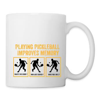 playing pickleball improves memory - Mug - white - Right