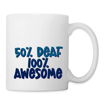 50% Deaf 100% Awesome 4 - Mug - white - Right