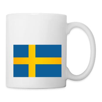 Flagge von Schweden - Tasse - Weiß - Rechts
