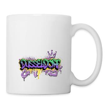 Düsseldorf Deutschland Graffiti Spray Sprayer - Tasse - Weiß - Rechts