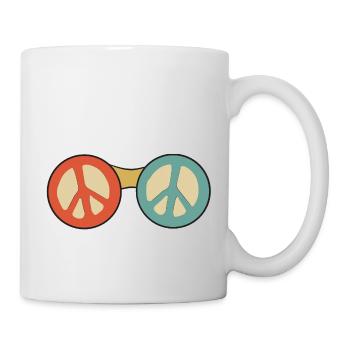Sunglasses Peace Peace Symbol - Mug - white - Right