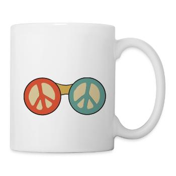 Sunglasses Peace Peace Symbol - Mug - white - Right
