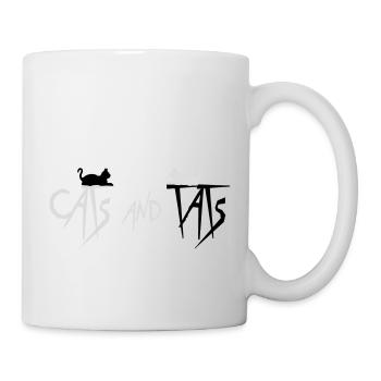 cats and tats Zitat - Tasse - Weiß - Rechts