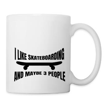 Skateboard Skater Skating Skateboarding Longboard - Mug blanc - blanc - Droite