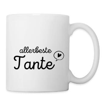 Beste Tante 2023 / Patentante / Du wirst Tante - Tasse - Weiß - Rechts