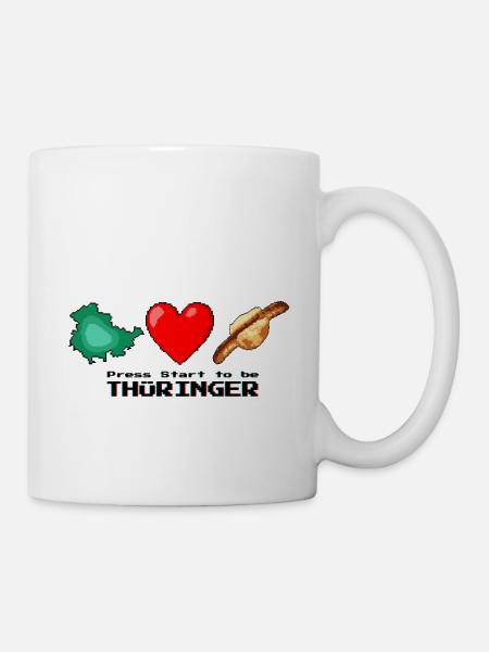 Südharz Merch - Pixel Thüringer - Tasse - Weiß