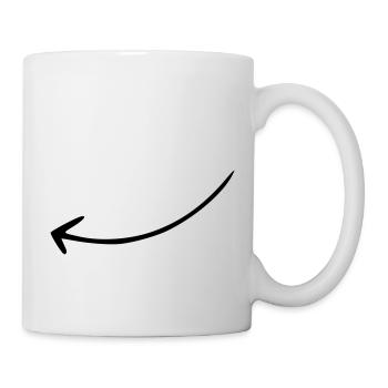 Arrow drawing sketch black - Mug - white - Right