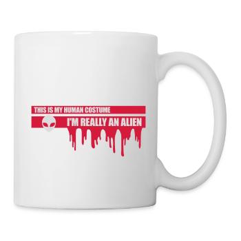Citation extraterrestre de costume humain - Mug blanc - blanc - Droite