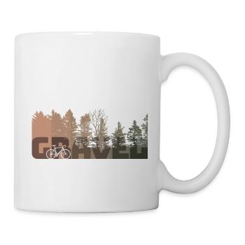 Vélo Gravel, VTT, passion vélo, cycliste - Mug blanc - blanc - Droite