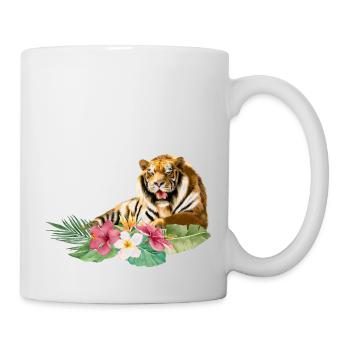 Tiger, Tropical Animal, Big Cat - Mug - white - Right