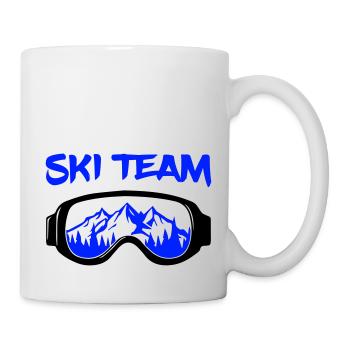 Équipe de ski - Mug blanc - blanc - Droite