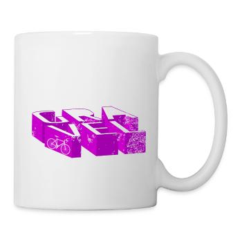 Gravel, VTT, passion vélo, cycliste - Mug blanc - blanc - Droite