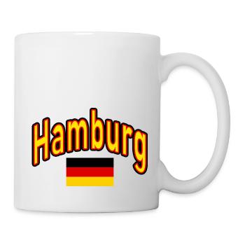 Hamburg deutschland flagge - Tasse - Weiß - Rechts