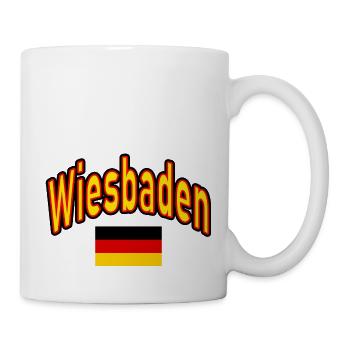 Wiesbaden drapeau de l’Allemagne - Mug blanc - blanc - Droite