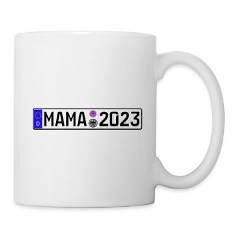 Mama 2023 Mutter werden Nummernschild - Tasse - Weiß - Rechts