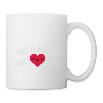 make my heart smile - Tasse - Weiß - Rechts
