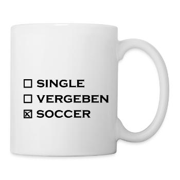 Fußball Soccer - Tasse - Weiß - Rechts