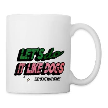 cool green 60s global peace bday funny peace sign - Tasse - Weiß - Rechts