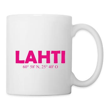 Lahti - Finlande - Coordonnées - Longitude Latitude - Mug blanc - blanc - Droite