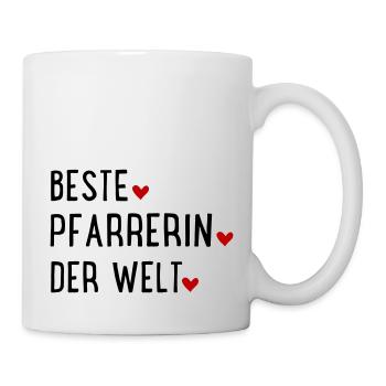 Beste Pfarrerin der Welt - Tasse - Weiß - Rechts