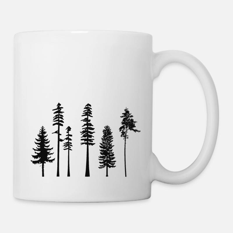 arbre pins - Mug blanc - blanc