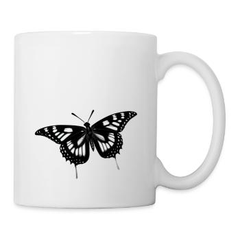 Schmetterling Natur Insekt Schmetterlinge 1 - Tasse - Weiß - Rechts