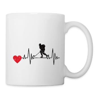 Eishockey Wintersport Geschenk Eishockeyteam - Tasse - Weiß - Rechts