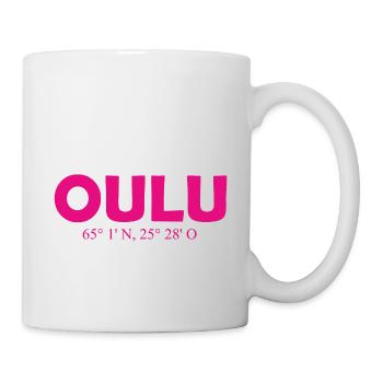 Oulu - Finlande - Coordonnées - Longitude Latitude - Mug blanc - blanc - Droite