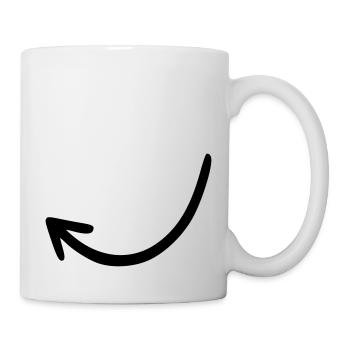 Arrow drawing sketch black - Mug - white - Right