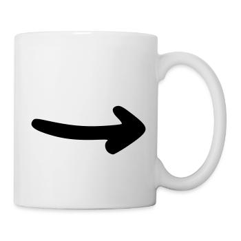 Arrow drawing sketch black - Mug - white - Right