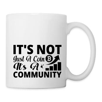 Bitcoinspruch Shirt - Tasse - Weiß - Rechts