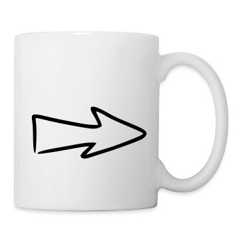 Arrow drawing sketch black - Mug - white - Right