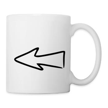 Arrow drawing sketch black - Mug - white - Right