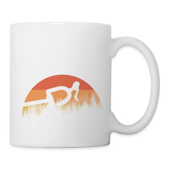 Gravel, VTT, passion vélo, cycliste - Mug blanc - blanc - Droite